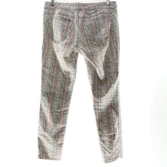 Free People Pants Size Women's 29 Gray Pink Cream - Picture 4 of 9